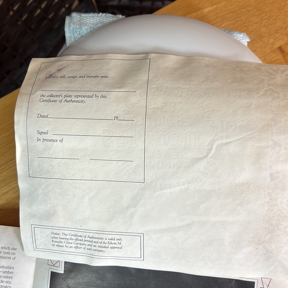 KNOWLES, authentic collectors plate Limited Edition, plate# A7369, Earth !! - Picture 10 of 11